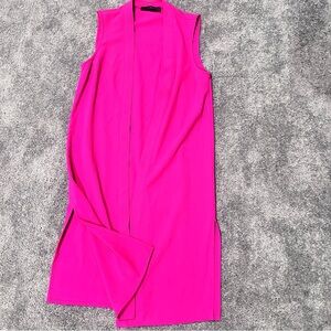 The Limited Pink Asymmetrical Sheath Vest